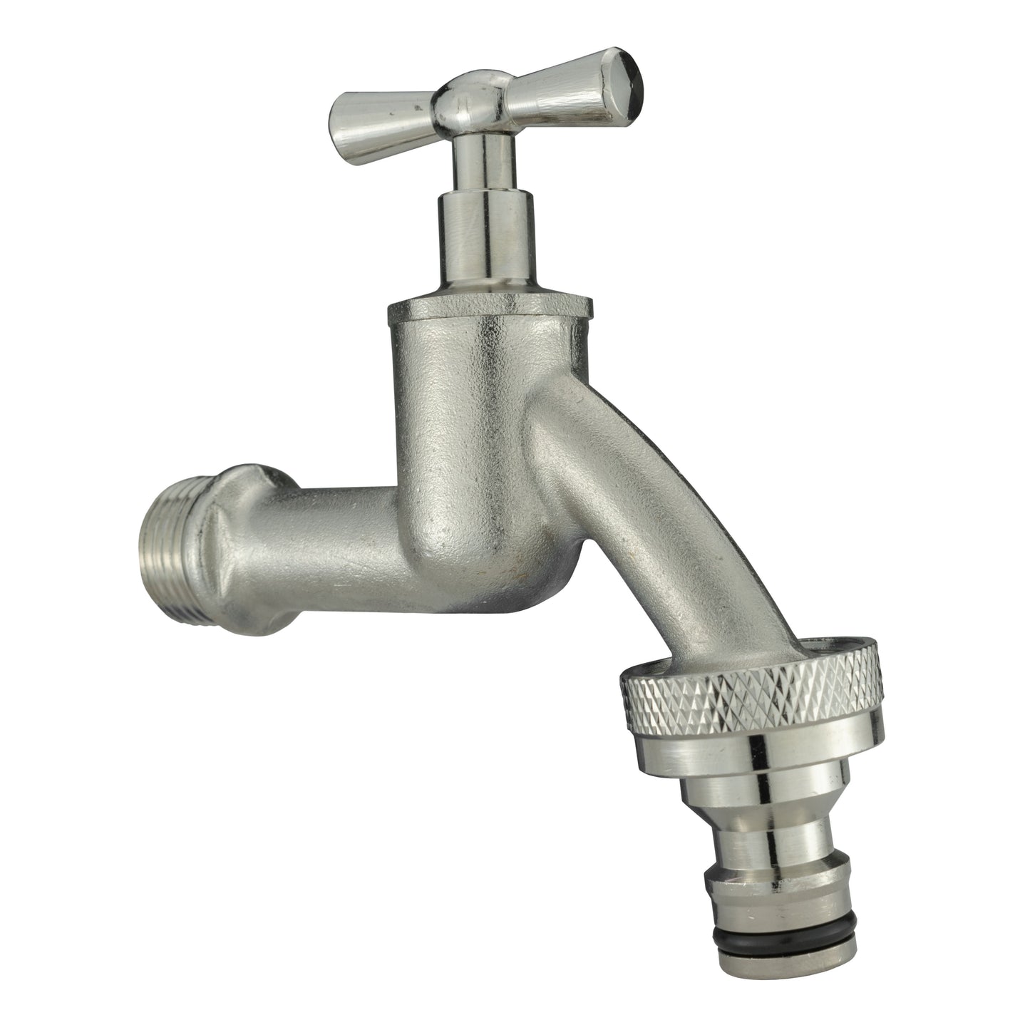 IBC 2” S60X6 Cap with Quick Connect Nickle Plated Bib Tap ½” BSP