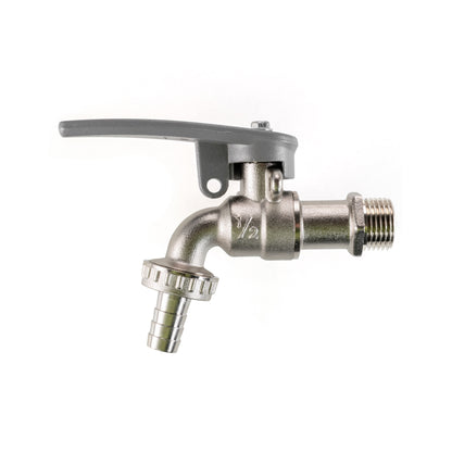 IBC 2" S60X6 - 1/2" BSP Cap with Lever Tap Hose Barb and Side Lock