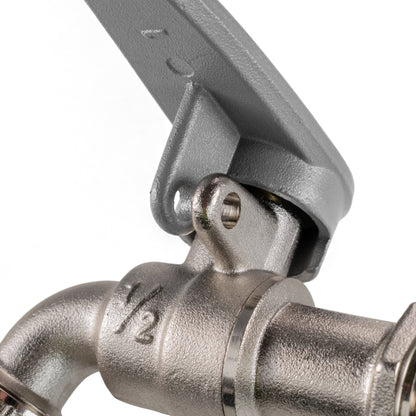 Water Butt Brass Kit 3/4" with Lever Tap Hose Barb and Side Lock