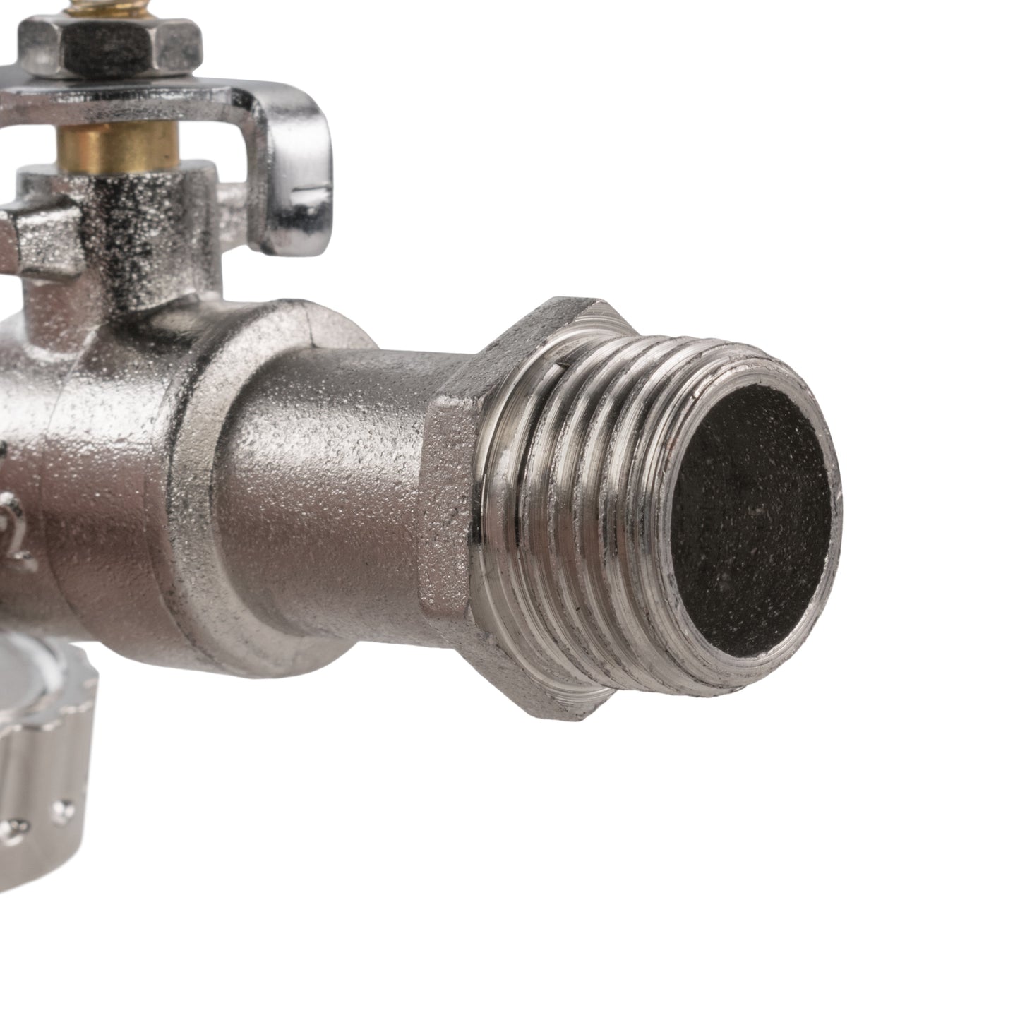 Garden Lever Tap - 1/2 BSPM Inlet - Snap On Male - Zinc Nickle Plated
