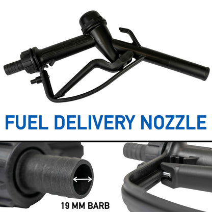 Fuel Gun Black 3/4" Barb Inlet - 25mm Outlet