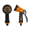 Hose Gun Water Sprayer 8-Pattern Adjustable Black Orange