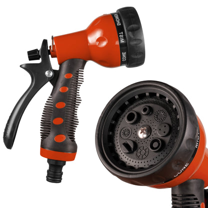 Hose Gun Water Sprayer 8-Pattern Adjustable, Cost Wise Orange
