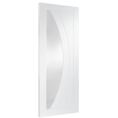 Salerno Internal White Primed Door with Clear Glass - All Sizes