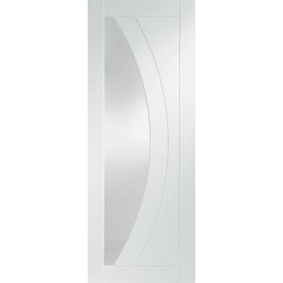 Salerno Internal White Primed Door with Clear Glass - All Sizes