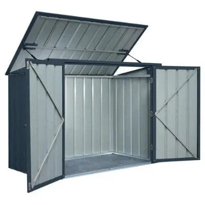 Globel 6ft x 3ft Metal Bin Store - Double Bin