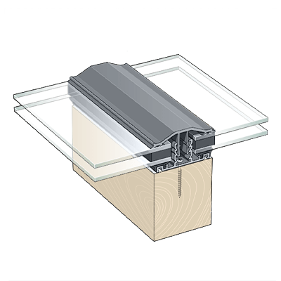 Capex Snap Down (10-25mm) Glazing Bar (4m) - Anthracite Grey
