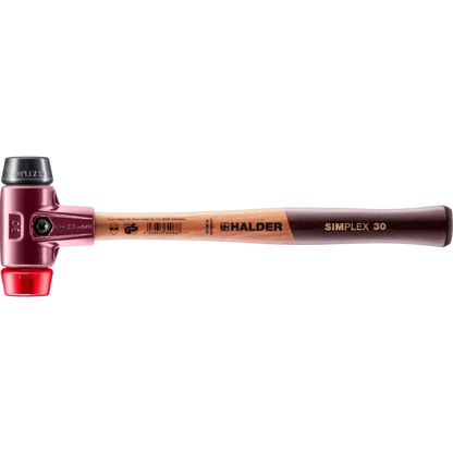 Halder Simplex soft-face mallet, cast iron housing - Rubber Composition / Plastic
