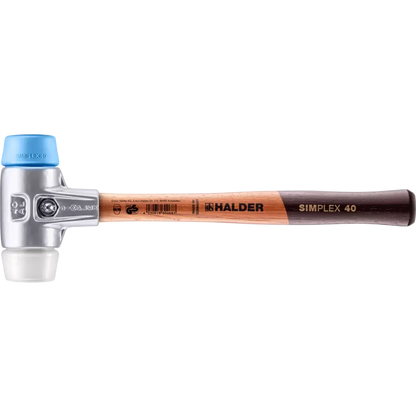 Halder Simplex soft-face mallet, aluminium housing - TPE-soft / Superplastic