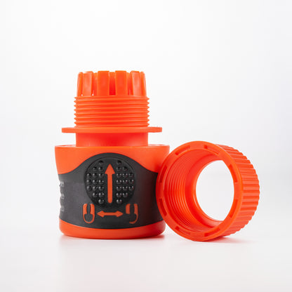Premium Garden Hose Yellow with Orange Lock Connectors