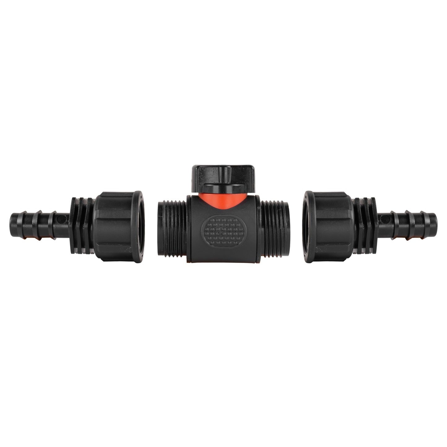 In-Line BSPM Valve with 2 x 16mm Barbed Straight Connectors