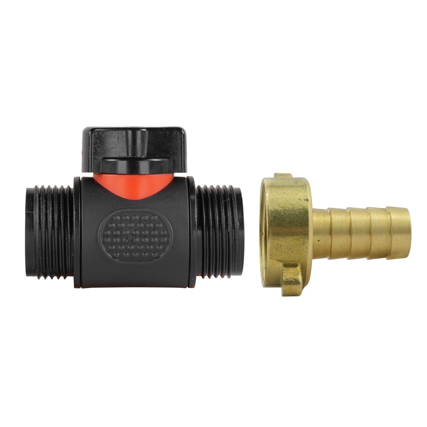 13mm Brass Barb with In-Line BSPM Threaded Valve