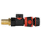 19mm Brass Barb with BSPF-Quick Connect Valve & Hose Connector Black Soft