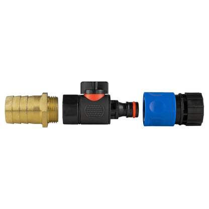 25mm Brass Barb with BSPF-Quick Connect Valve & Hose Connector 3/4" BSPF
