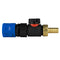 Hose Connector Blue with In-Line BSPM Valve and 13mm Brass Barb