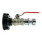 IBC 2” S60X6 Cap with Lever Valve, Click Lock and Hose Connector Zinc