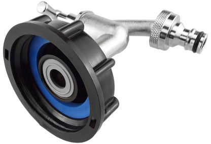 IBC 2” S60X6 Cap with Quick Connect Nickle Plated Bib Tap ½” BSP