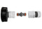 IBC 2” S60X6 Cap with Threaded Hose Fitting, Double Male and Hose Connector WL