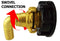 IBC 2” S60X6 Cap with Geka Type Fittings 13mm Barb Swivel Elbow