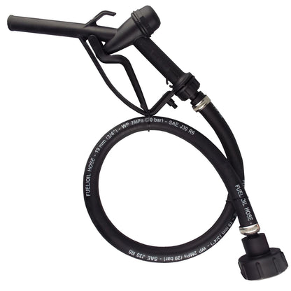 Fuel Gun with 1" Rubber Hose & Tank Adaptor Set
