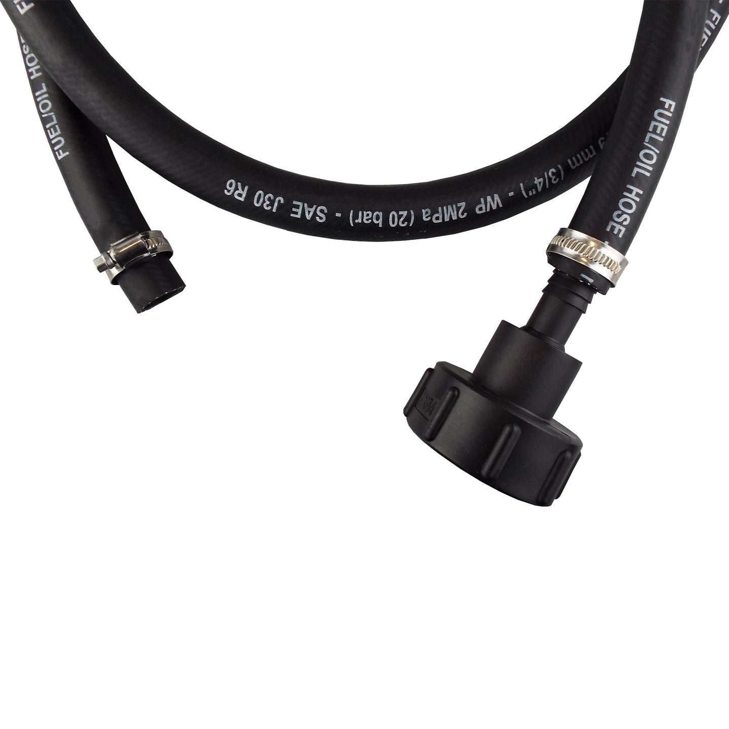 Fuel Gun with 1" Rubber Hose & Tank Adaptor Set