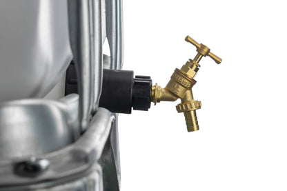 IBC 2” S60X6 - 1/2" BSPF Extender Adaptor with Brass Bib Tap ½” Barb