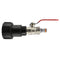 IBC 2” S60X6 - 1/2" BSPF Extender Adaptor with Lever Valve and Male Quick Connector WL