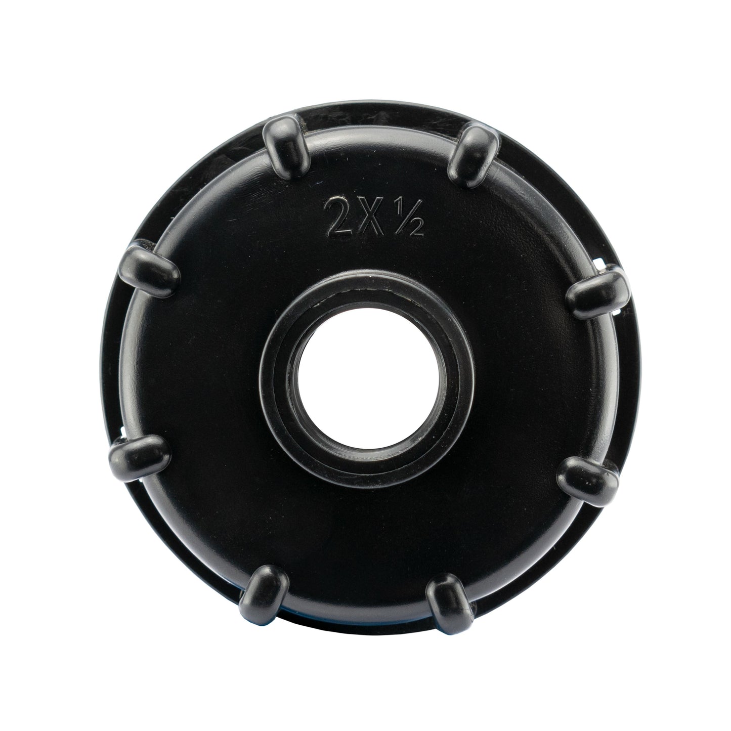 IBC 2” S60X6 Cap with Nickle Plated Bib Tap ½” Barb