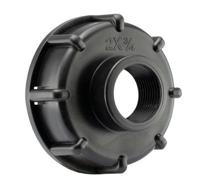 IBC 2” S60X6 Cap with In-Line Valve and Male Quick Connector