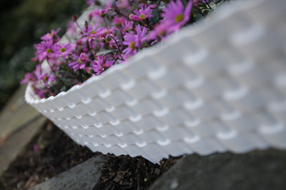 Lawn Edging, Plastic Palisade Rattan Effect, 2.4m, Brown