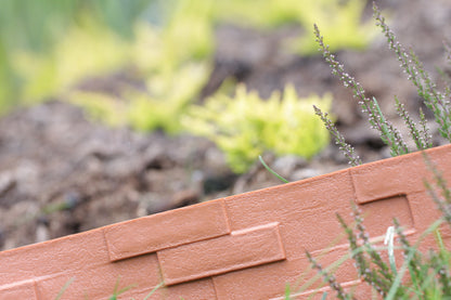 Lawn Edging, Plastic Palisade Slate Effect, 2.38m, Gray