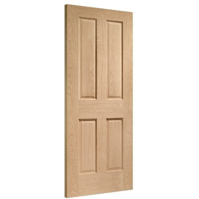 Victorian 4 Panel Internal Oak Fire Door