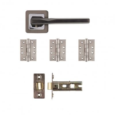 Invictus Matt Satin Black Finish Door Handle Kit