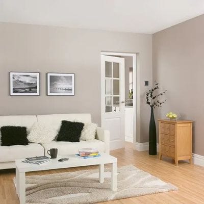 Faro White Primed Glazed Internal Door - All Sizes