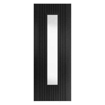 Aria Black Pre-Finished Glazed Internal Door - All Sizes