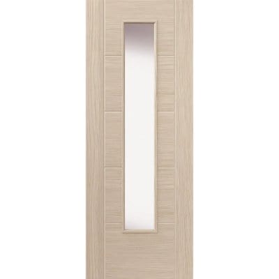 Tigris Ivory Laminate Glazed Internal Door - All Sizes