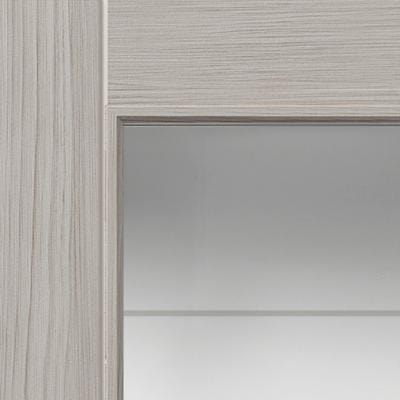 JB Kind Tigris Light Grey Pre-Finished Fully Glazed Internal Laminate  Door - All Sizes