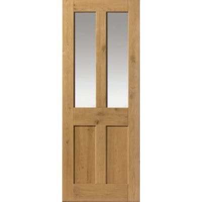 Rustic Oak 1930's Shaker 4 Panel Pre Finished Internal Door - 1981mm x 762mm