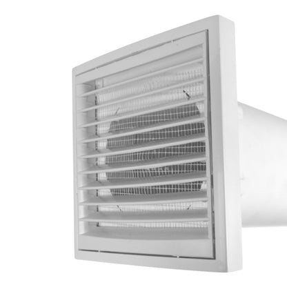 Through Wall Ventilation Kit Louvre Vent VC-KR0153 with White External Vent