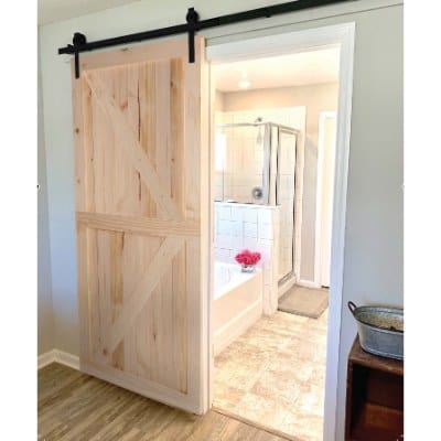 Knotty Pine Unfinished Internal Barn Door 42" 2134 x 970mm