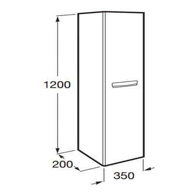 The Gap 350mm Column Bathroom Unit - All Colours