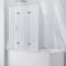 Aquaglass 6mm Frameless Bath Screen with 3 Folding Panels - 1400 x 1200mm