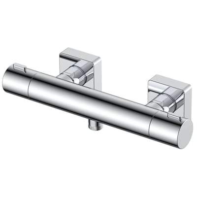 Wall Mounted Exposed Thermostatic Chrome Bar Valve