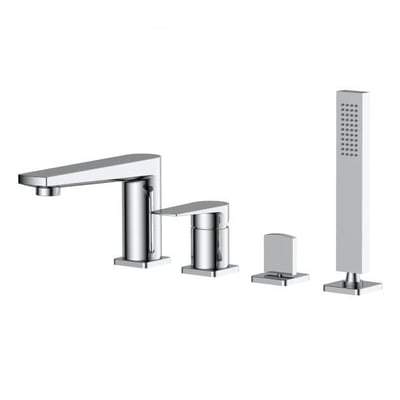 Deck Mounted Bath Shower Chrome Mixer Tap