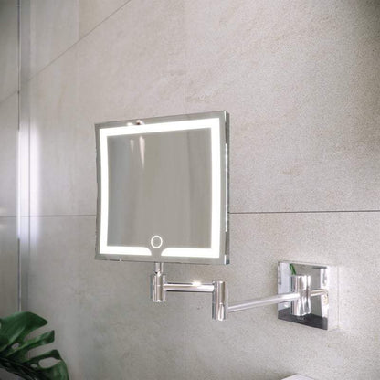 LED Illuminated 3x Magnifying Mirror with Touch Sensor Switch - All Styles