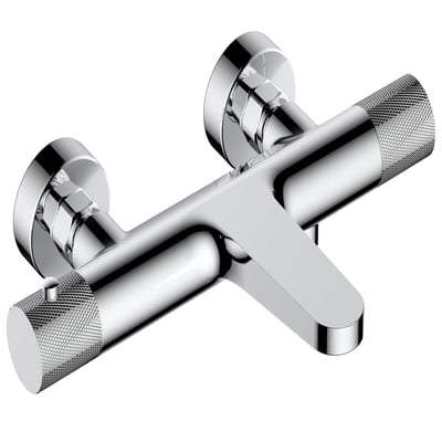 Wall Mounted Exposed Thermostatic Bath Shower Mixer Tap - All Colours