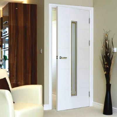 Dominion White Primed Glazed Internal Door - All Sizes