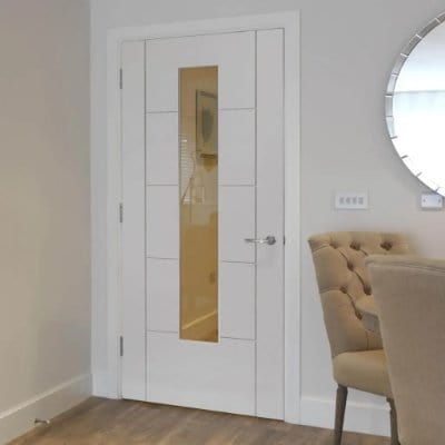 Emral White Pre Finished Glazed Internal Door - All Sizes