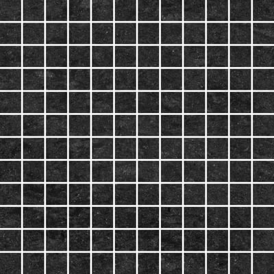 Lounge Black Unpolished Mosaic Tile Sheet