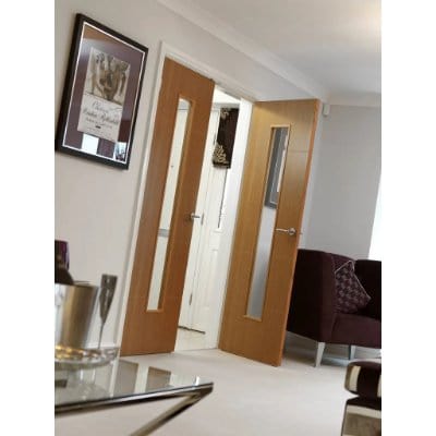 Louvre Oak Painted Internal Door - All Sizes
